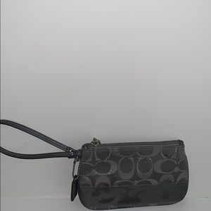 silver coach wristlet